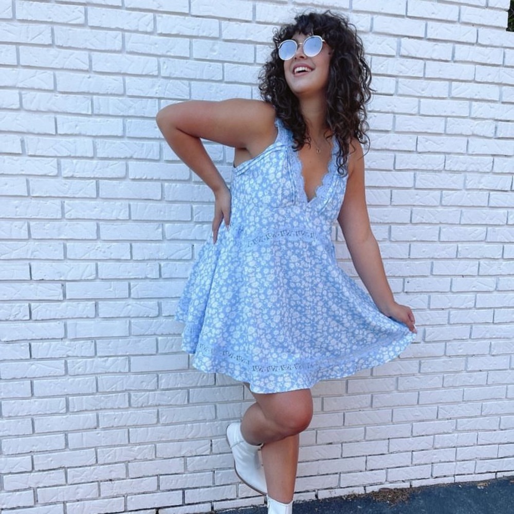 Blue Floral Arula Dress